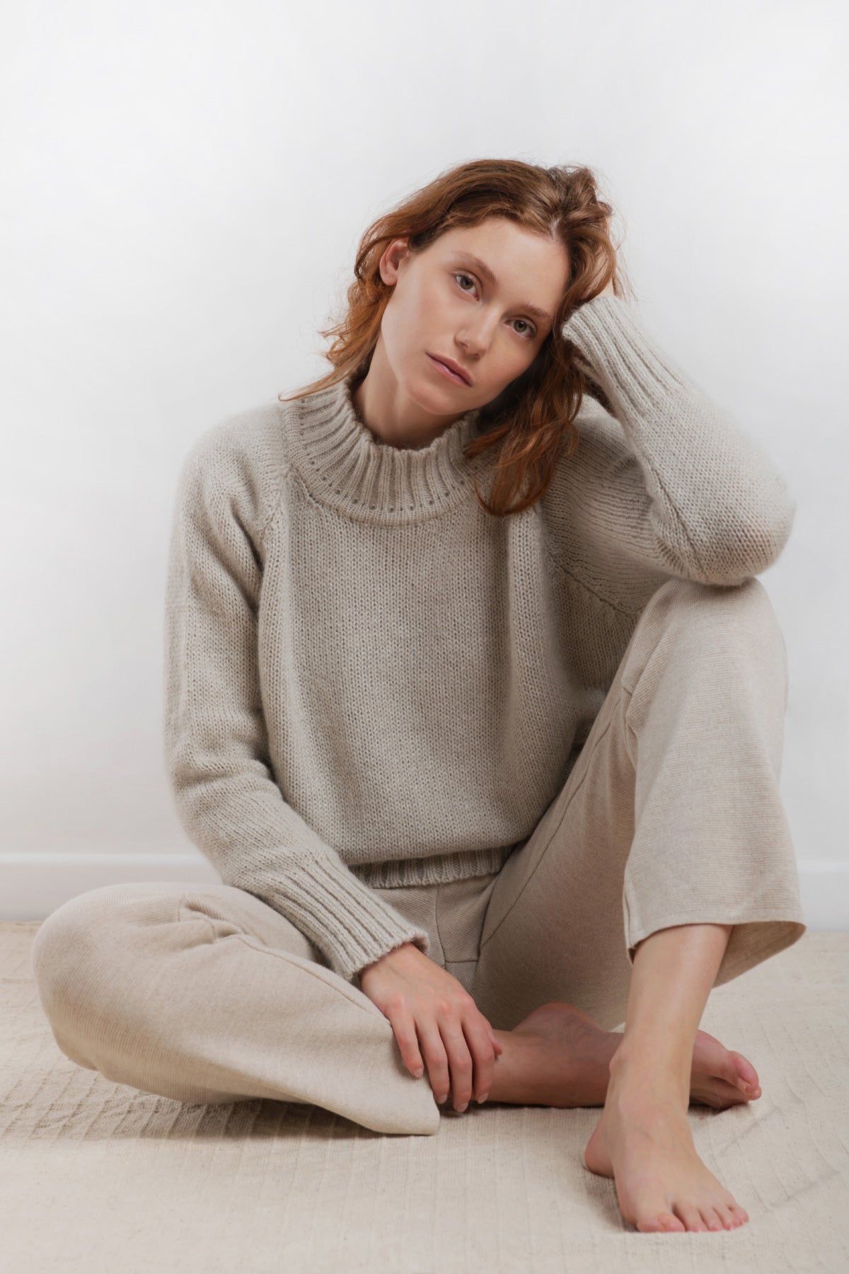 Lotus - sweater in mohair and carded wool